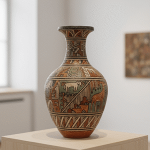 hand painted ceramic vase